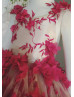 Fuchsia Floral Cross Back Flower Girl Dress
